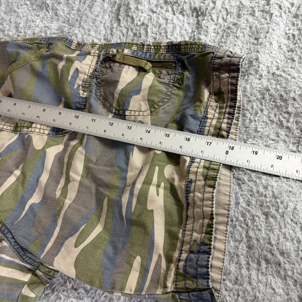 Cabelas Camo Cargo Shorts Womens 14 Green Camouflage Ripstop Outdoor Hiking - Picture 9 of 11